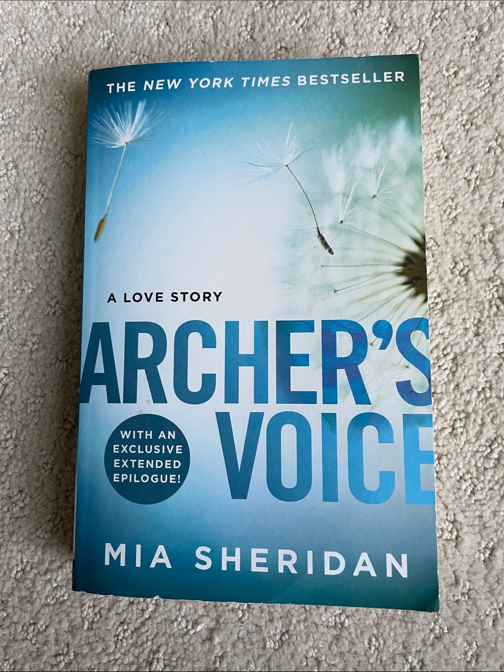 Archer's Voice by Mia Sheridan - Blue Gradient Paperback